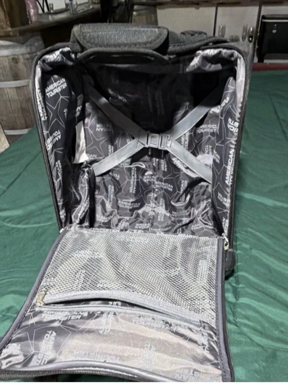 American Tourister Gray Compact Carry-On Roller Bag